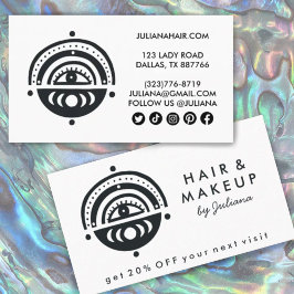 Tarjeta De Descuentos Mystical Eye Moons Rainbow Magical Boho Iconos