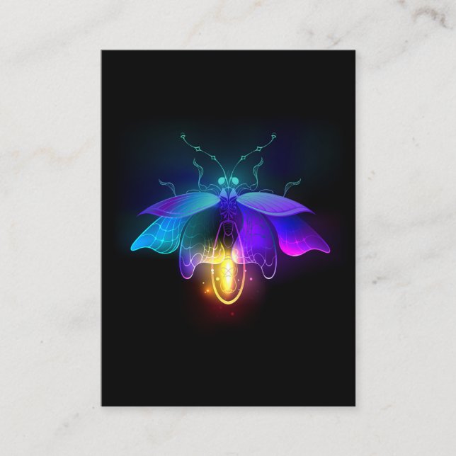 Tarjeta De Descuentos Neon Firefly en negro (Anverso)