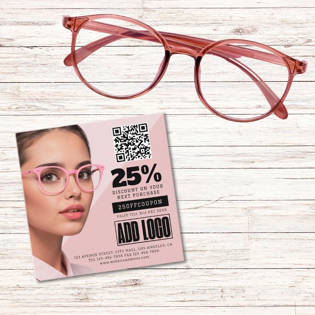 Tarjeta De Descuentos Optometrist Eyewear Business QR Code (Subido por el creador)