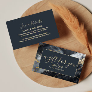 Tarjeta De Descuentos Oro Negro Negrita de Marca Premium
