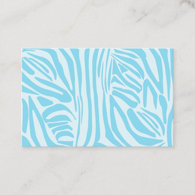 Tarjeta De Descuentos Patrón de cebra azul (Anverso)