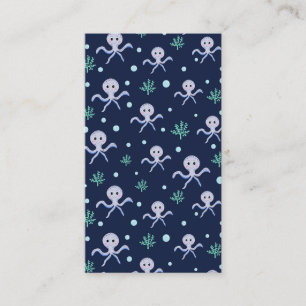 Tarjeta De Descuentos Patrón de pulpo bajo el mar