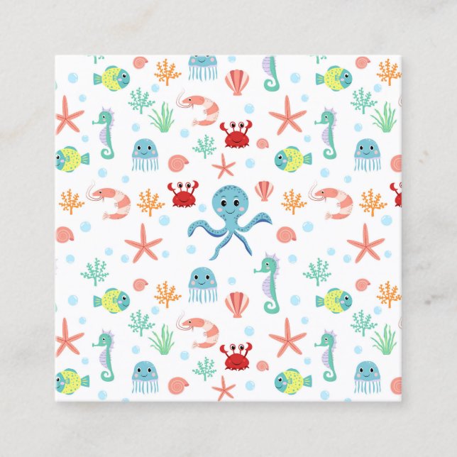 Tarjeta De Descuentos Patrón del mundo marino (Anverso)