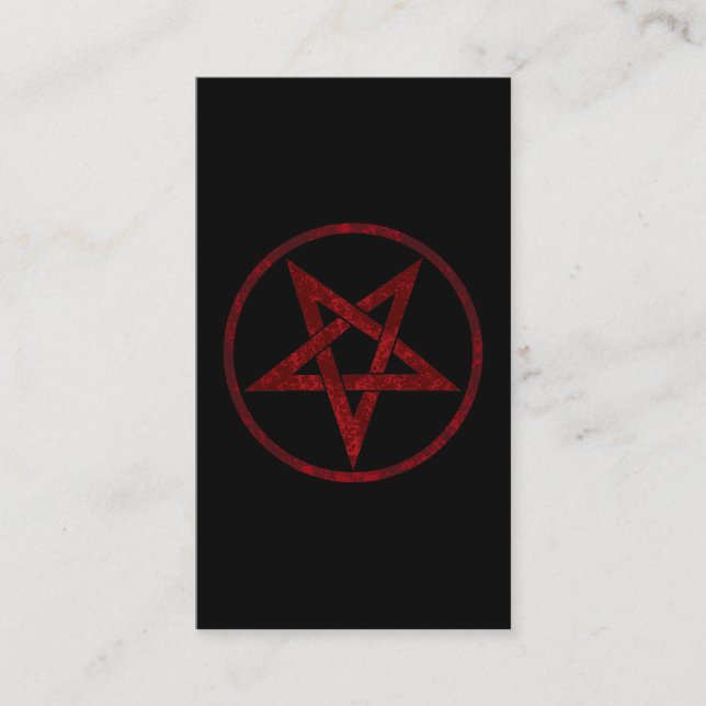 Tarjeta De Descuentos Pentagram del diablo Rojo (Anverso)