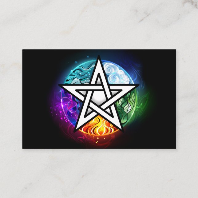 Tarjeta De Descuentos pentagrama wiccano (Anverso)