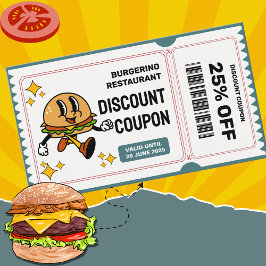 Tarjeta De Descuentos Personaje clásico retro quirky Personalizado Burge
