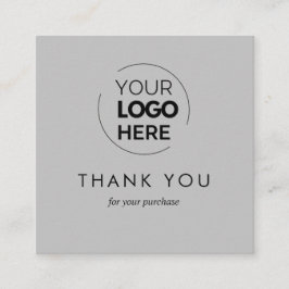 Tarjeta De Descuentos Personalizado Gray Business Logo QR Code Gracias