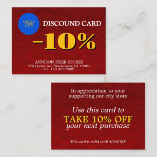 Tarjeta De Descuentos Personalizado Luxury Business