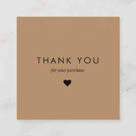 Tarjeta De Descuentos Personalizado Marrón Typography Business QR Code G