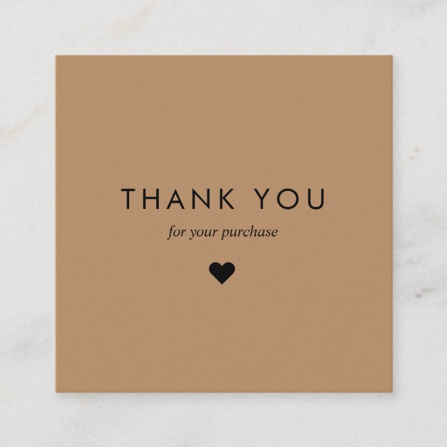 Tarjeta De Descuentos Personalizado Marrón Typography Business QR Code G (Anverso)