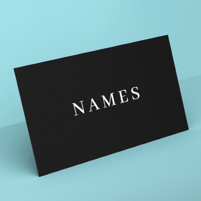Tarjeta De Descuentos Personalizado negro simple Añadir su nombre elegan (Subido por el creador)