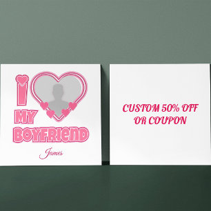 Tarjeta De Descuentos Personalizado Te Amo Mi Novio – Agregar Foto y Nom