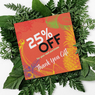 Tarjeta De Descuentos Personalizar negocio   Empresa de frutas tropicale