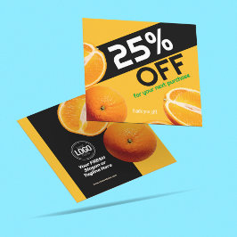 Tarjeta De Descuentos Personalizar negocio | Empresa Naranja