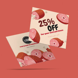 Tarjeta De Descuentos Personalizar negocio | Tienda de carniceros