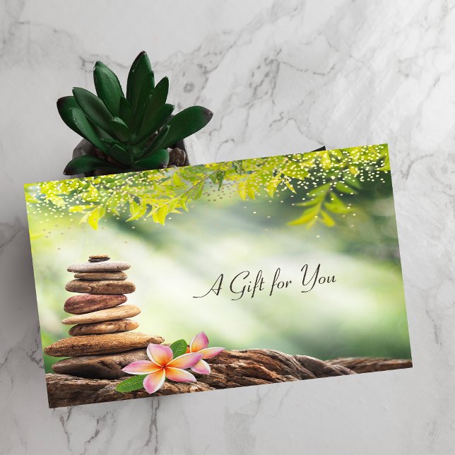Tarjeta De Descuentos Piedras Zen,Flores,Spa,Masaje (Subido por el creador)