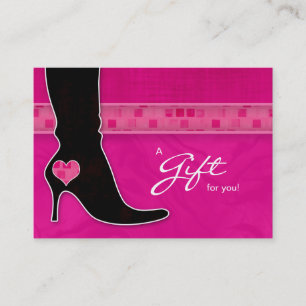 Tarjeta De Descuentos Pin de la bota del corazón del el día de San