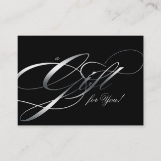 Tarjeta De Descuentos Plata del negro del vale del salón de pelo