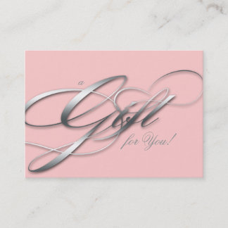 Tarjeta De Descuentos Plata del rosa del vale del maquillaje del salón