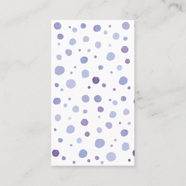 Tarjeta De Descuentos puntos de polka pintados a mano (Anverso)