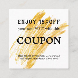 Tarjeta De Descuentos Purpurina elegante moderno de olas