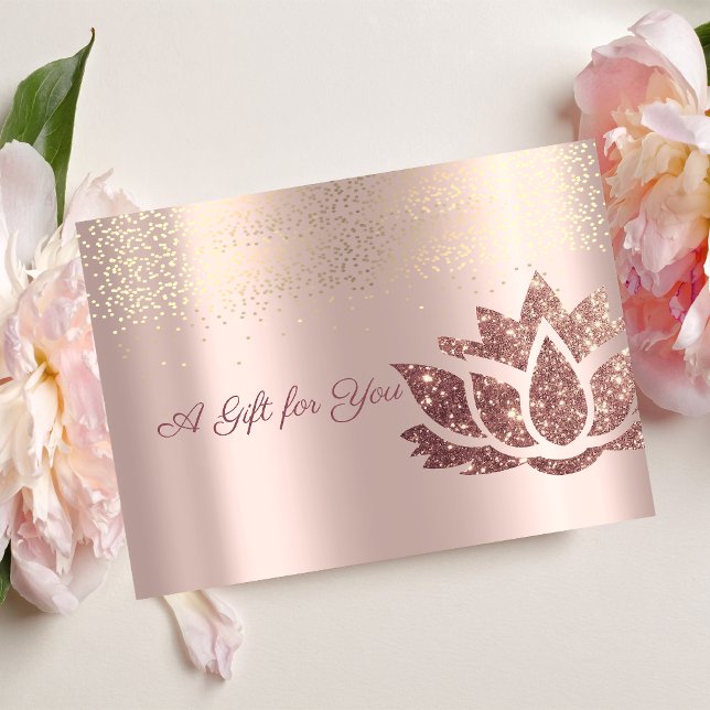 Tarjeta De Descuentos Purpurina Lotus, Confetti, oro Rosa (Subido por el creador)