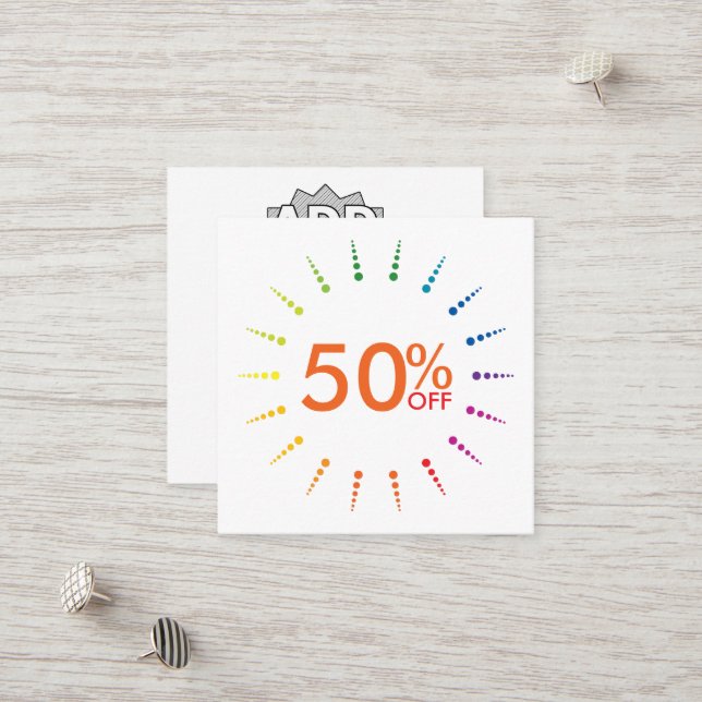 Tarjeta De Descuentos rainbowBurst del vale (Anverso/Reverso In Situ)