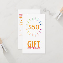 Tarjeta De Descuentos rainbowBurst del vale