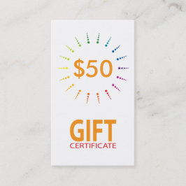 Tarjeta De Descuentos rainbowBurst del vale