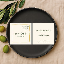 Tarjeta De Descuentos rama de olivo elegante