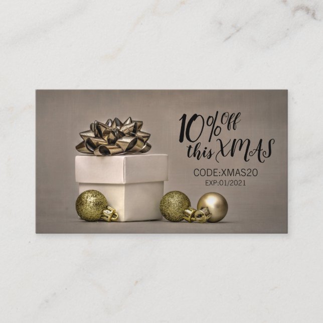 TARJETA DE DESCUENTOS REGALO A LOS CLIENTES (Anverso)