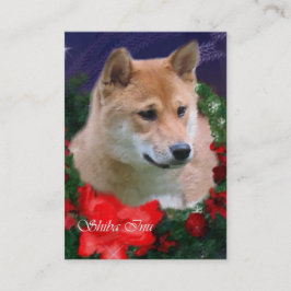Tarjeta De Descuentos Regalos de los Navidades Inu de Shiba