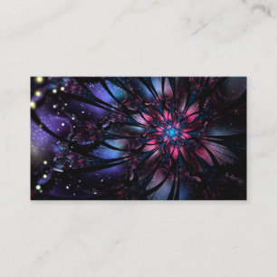 Tarjeta De Descuentos Resumen del diseño de flor fractal.