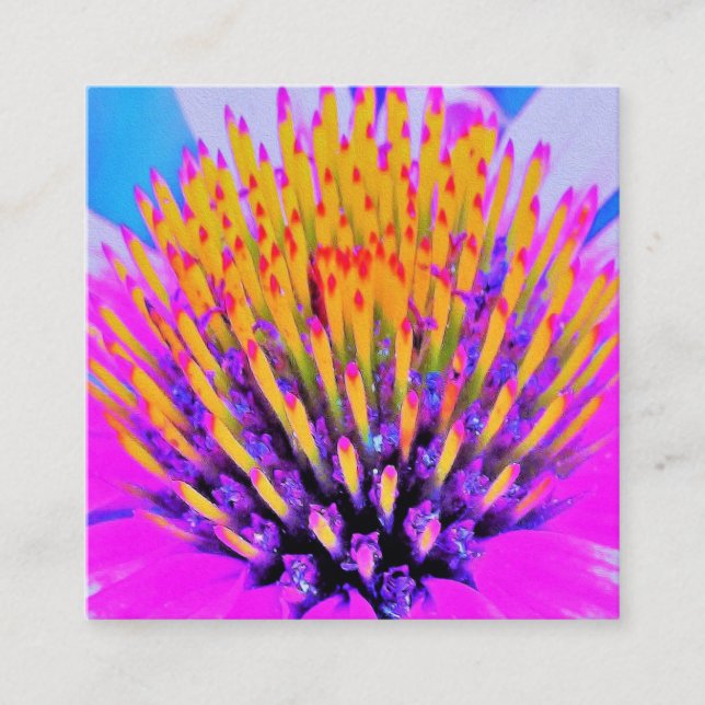 Tarjeta De Descuentos Resumen macroeconómico Conefluente rosa caliente y (Anverso)