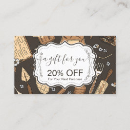 Tarjeta De Descuentos Rustic Baking Business