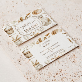 Tarjeta De Descuentos Rustic Baking Business