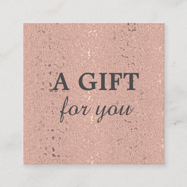 Tarjeta De Descuentos Salón de belleza elegante Rosa de oro (Anverso)