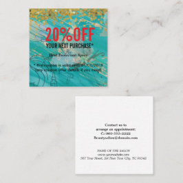 Tarjeta De Descuentos Salón de Belleza Simple y Elegante