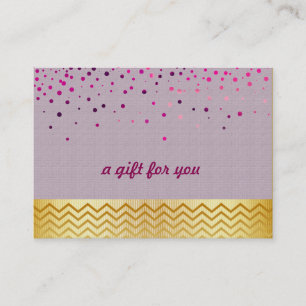 Tarjeta De Descuentos Salón de Chevron del confeti y vale del balneario