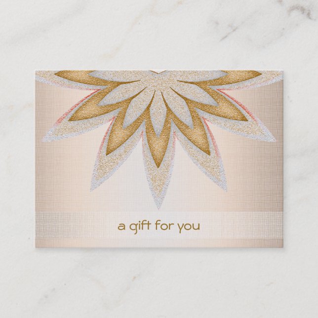 Tarjeta De Descuentos Salón de pelo de Lotus y vale del balneario (Anverso)