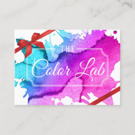 Tarjeta De Descuentos Salón de pelo moderno de la acuarela del vale el |