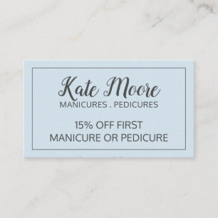 Tarjeta De Descuentos Salón Nail Manicurista Y Pedicurista Salón Nal