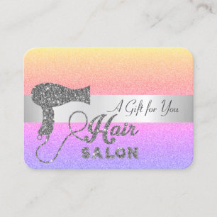 Tarjeta De Descuentos Secador de pelo elegante moderno con brillo ombre 
