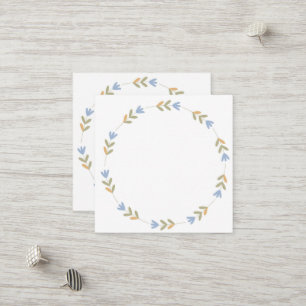 Tarjeta De Descuentos Simple corona botánica de plantas en un monocromo