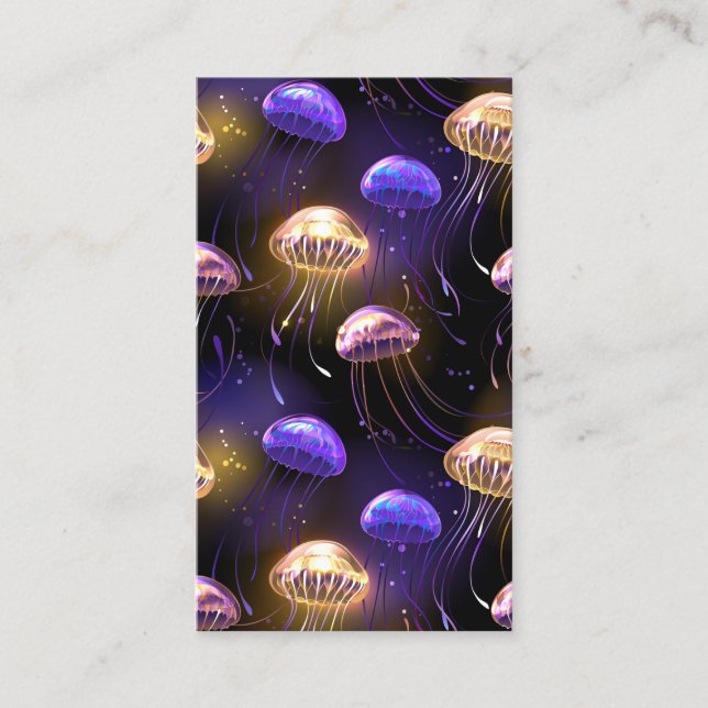 Tarjeta De Descuentos Sin soldadura con medusas brillantes (Anverso)