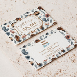 Tarjeta De Descuentos Soft Floral Lash Artist Beauty Studio