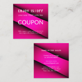 Tarjeta De Descuentos Suministros de salón de Purpurina plateado de lujo