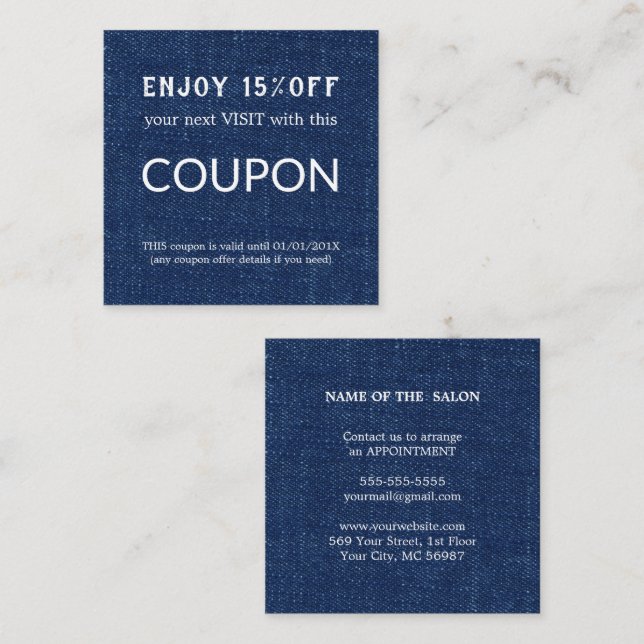 Tarjeta De Descuentos Suministros de salón de Purpurina plateado de lujo (Anverso / Reverso)