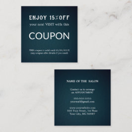 Tarjeta De Descuentos Suministros de salón de Purpurina plateado de lujo