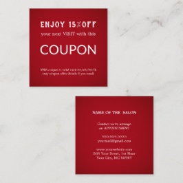 Tarjeta De Descuentos Suministros de salón de Purpurina plateado de lujo